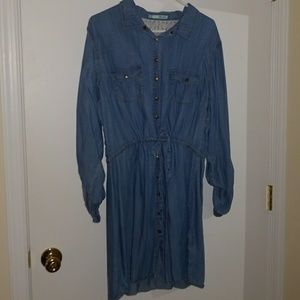 Denim shirtdress